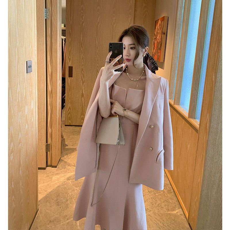 Set Áo Khoác Và Chân Váy Phong Cách Đường Phố Hàn Quốc Cao Cấp Thời Trang Mùa Thu Mới 2022