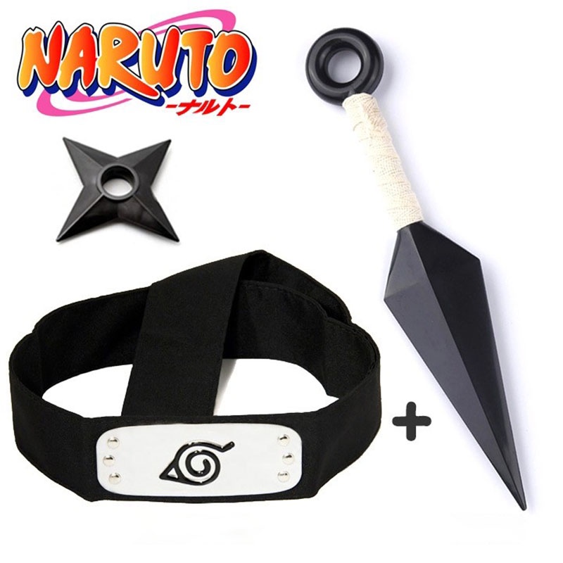 Đạo cụ vũ khí hóa trang hoạt hình Naruto Hokage Ninja Kakashi Akatsuki Kunai Shuriken quà tặng Halloween