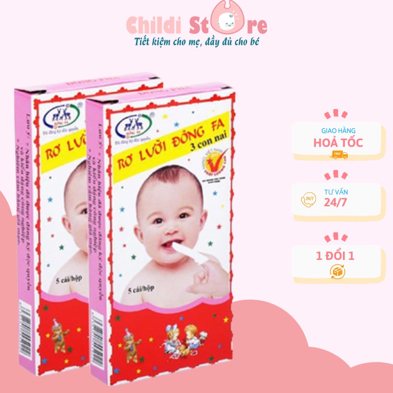 Rơ Lưỡi Đông Pha 5 miếng, Vệ Sinh Lưỡi Cho Bé