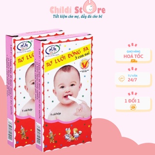 Rơ lưỡi đông pha 5 miếng, vệ sinh lưỡi cho bé