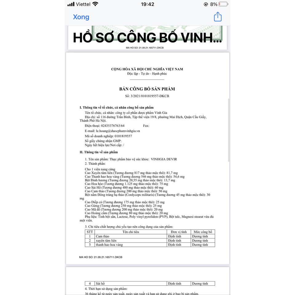Tăng sức đề kháng, giảm nguy cơ cúm,viêm họng,viêm phế quản DEVIR vinh gia