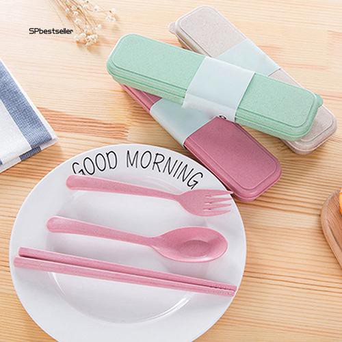 Bộ 3 món đũa/ muỗng/ nĩa du lịch kèm hộp đựng tiện dụng