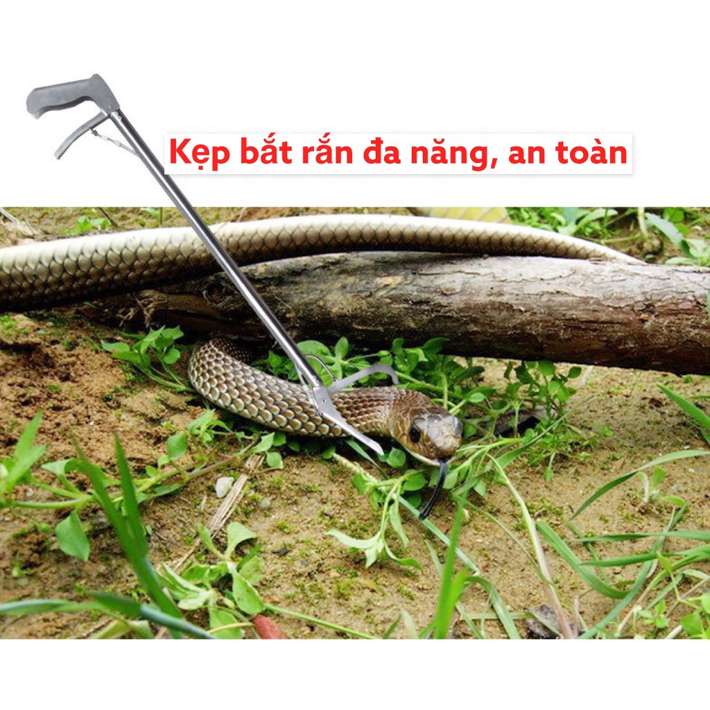Kẹp Bắt Rắn Đa Năng, Kẹp Rắn An Toàn, Hiệu Quả có chốt cài an toàn và gấp lại,chất liệu inox siêu bền