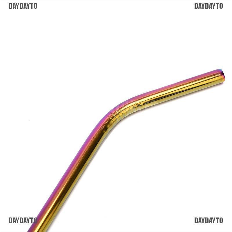 Ống Hút Inox Màu Cầu Vồng Tái Sử Dụng Tiện Lợi