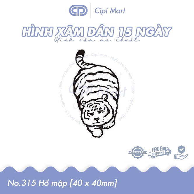 CIPI MART - Hình xăm tạm thời 15 NGÀY - chống nước, cọ xát 315