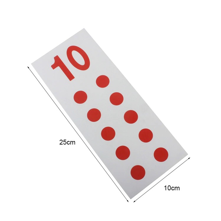 Thẻ kiểm soát bài đếm hạt Montessori (Numeral and counters control cards)