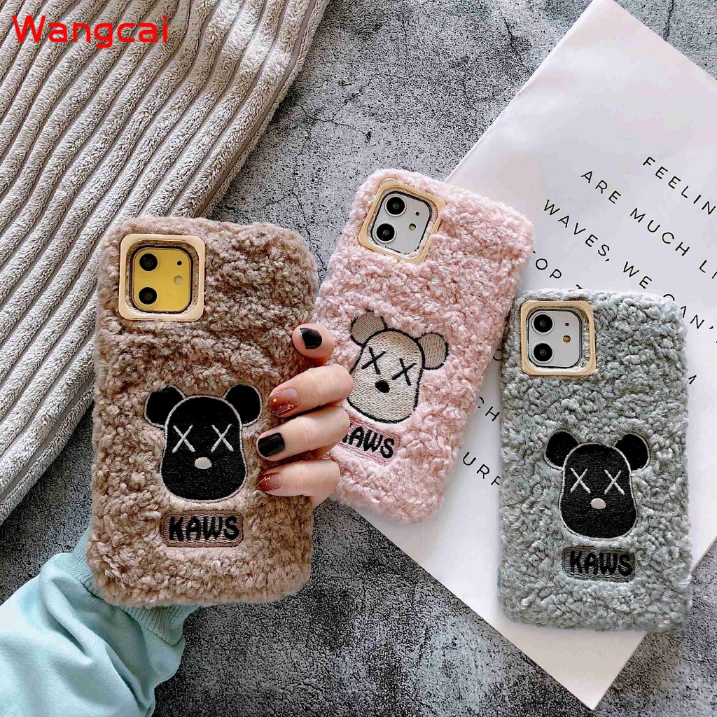 Ốp điện thoại hoạ tiết KAWS bằng lông nhung dành cho Samsung Galaxy A9 A8 A7 A6 A6+ Plus A5 2018 2017 A9 Pro 2016 A8S