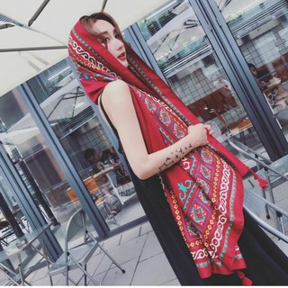 Khăn choàng đi biển thổ cẩm boho S31805
