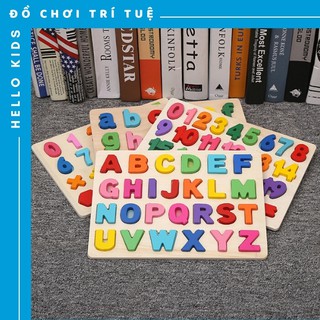 dts1910 [HÀNG CAO CẤP] Bảng chữ cái Tiếng anh - Tiếng việt bằng gỗ loại 1 cho bé yêu .