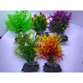 Rong Giả Trang Trí Hồ Cá Cao 25cm | Loại chân Đế Bon Sai