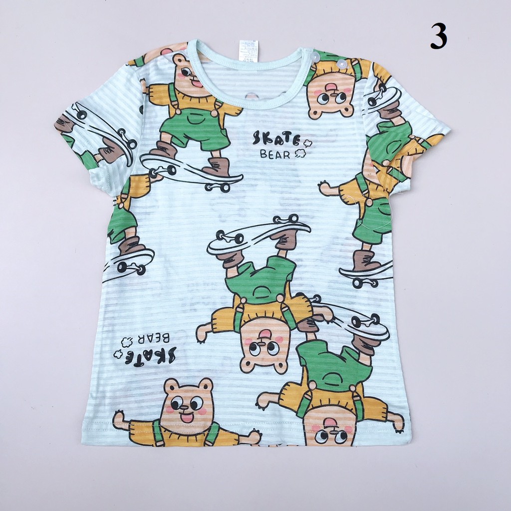 Áo cộc tay cotton giấy / cotton xước May size 110