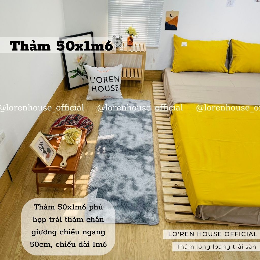 Thảm lông trải sàn mềm mượt trang trí nhà cửa, decor phòng sinh viên đủ kích thước