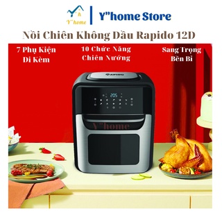 Nồi chiên không dầu rapido raf-12d, lò chiên chính hãng của đức 12l - điều khiển điện tử