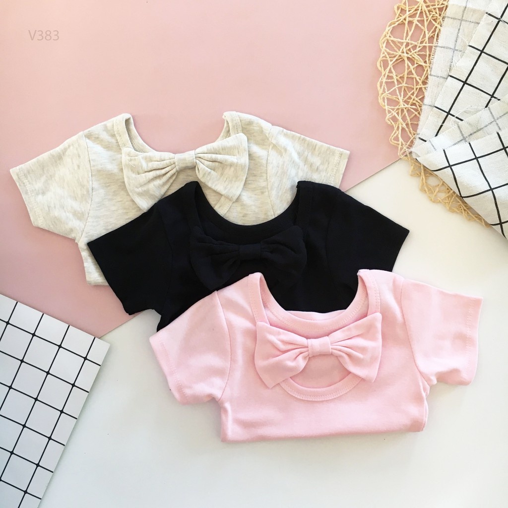 Áo Thun Nơ Cực Dễ Thương 3 Màu Cho Bé Gái 8-18Kg Namkidshop (V383)