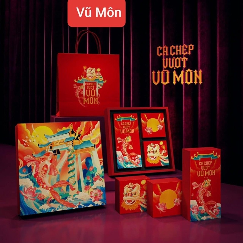 Hộp đựng 4 bánh trung thu (8 mẫu- kéo xem ảnh)