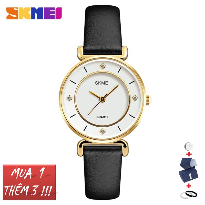 Đồng hồ nữ Skmei 1330 dây da cao cấp kiểu dáng thời trang