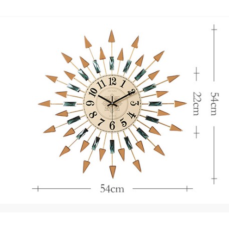 [FREESHIP] Đồng hồ DHTT51 hiện đại, tân cổ điển với ý tưởng thiết kế hình mặt trời tôn thêm giá trị cho ngồi nhà bạn.