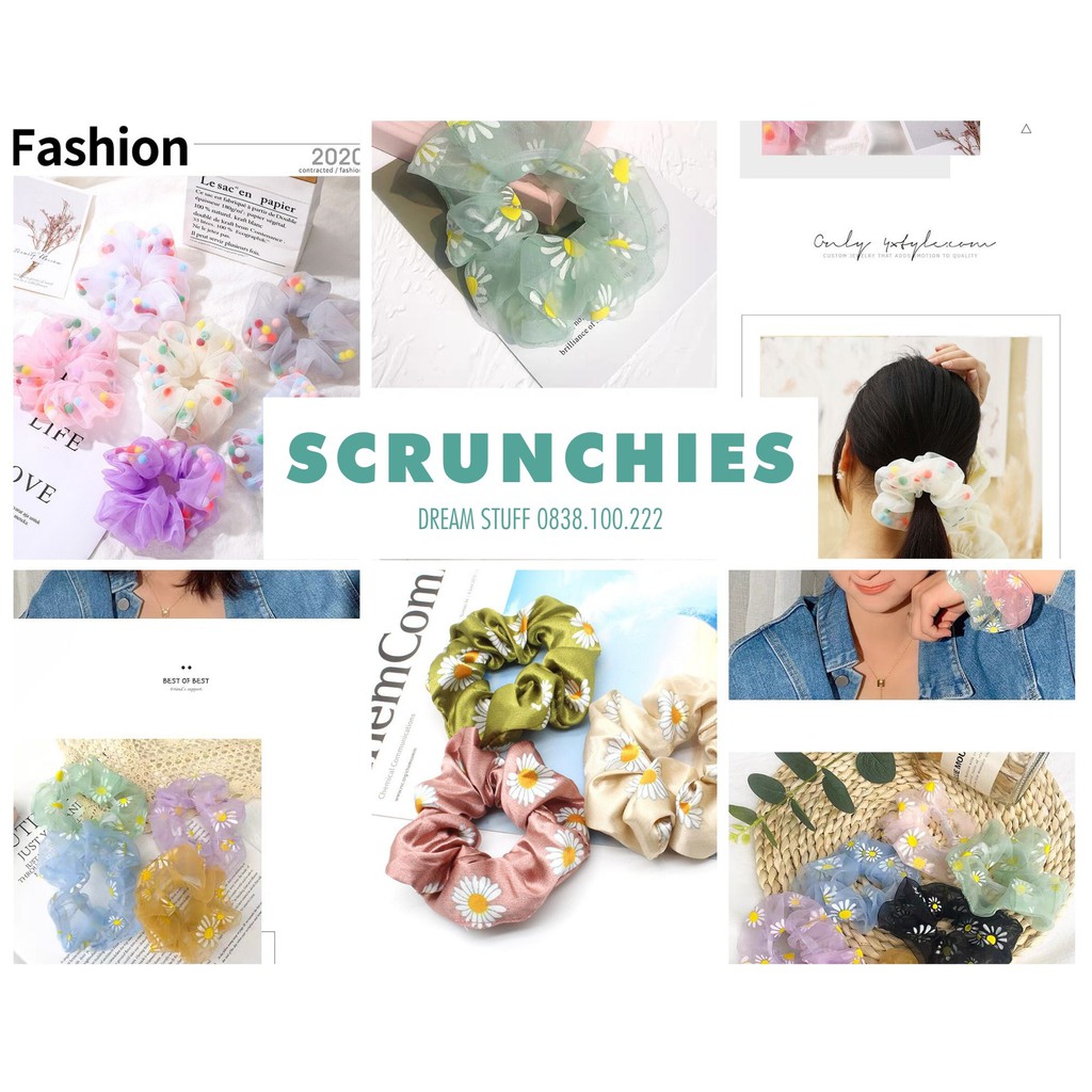 [Mã FAGOGO giảm 12% đơn 99K] Scrunchies - Chun Cột Tóc - Phụ kiện thời trang Hot | BigBuy360 - bigbuy360.vn