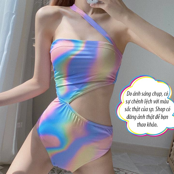 (Hàng nhập) Bikini, Đồ Bơi liền thân họa tiết loang lổ Cut - out #AK0569