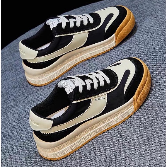 Giầy thể thao nữ da lộn SIMPLE mix mầu siêu tinh tế