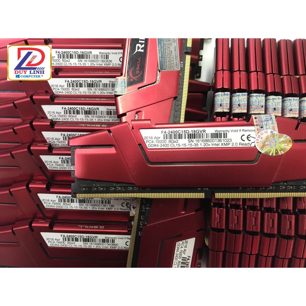 Ram 8G DDR4 8G/2800 GSKILL Ripjaws tản thép đỏ đẹp xịn sò