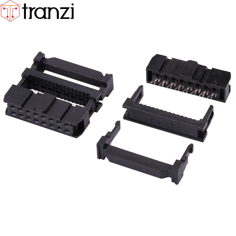 Đầu dập cáp 2.54mm IDE IDC 2x3P 2x4P 2x5P 2x6P 2x7P 2x8P 2x9P 2x10P 2x12P 2x13P 2x15P 2x17P 2x20P 2x25P FC đen