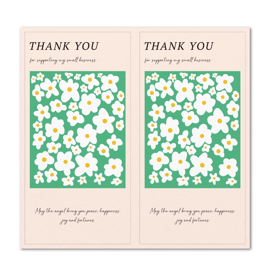 Bộ 50 Miếng Dán In Chữ Thank You Dùng Để Trang Trí Gói Quà