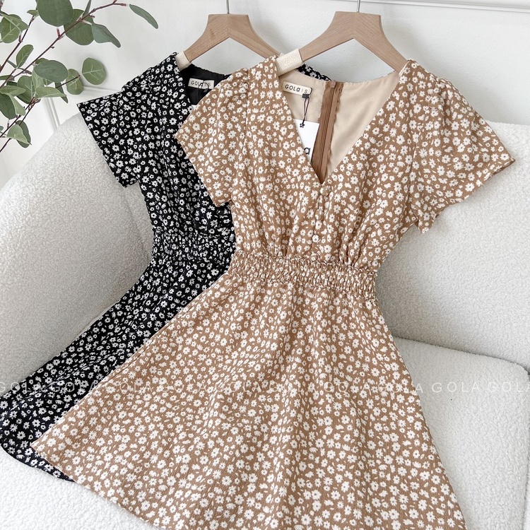 Đầm MISA - đầm hoa nhí smocking eo