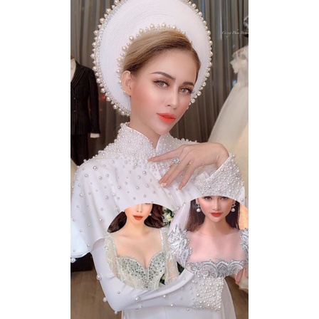 Áo khoác choàng áo dài váy cưới phong cách sang trọng