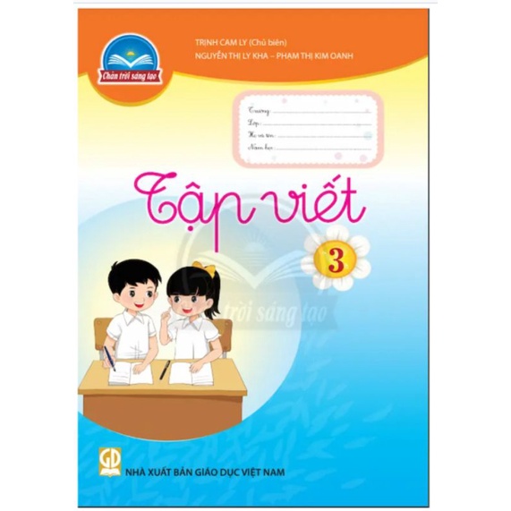 Tập viết lớp 3 và bìa bao kính