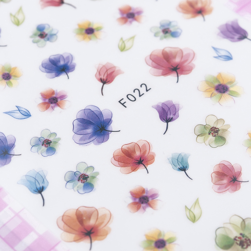 Sticker Dán Móng Trang Trí Hình Hoa Nhiều Kiểu Tùy Chọn