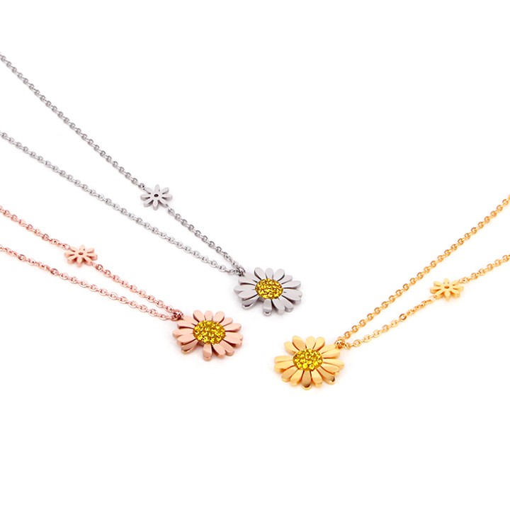 Dây chuyền nữ ttian hoa cúc siêu đẹp, bền màu, chuẩn thời trang