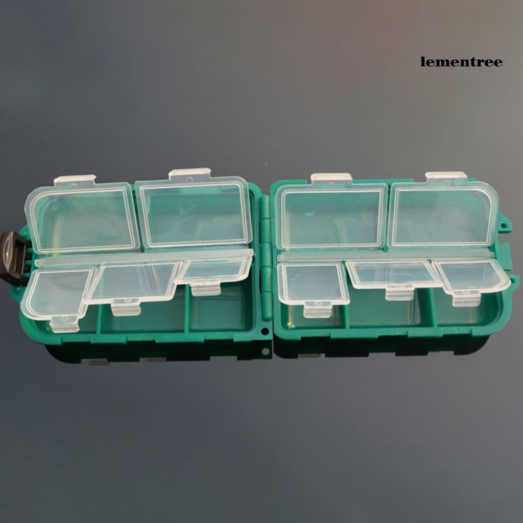 Hộp Đựng Phụ Kiện Câu Cá Mini 10 Ngăn Tiện Dụng