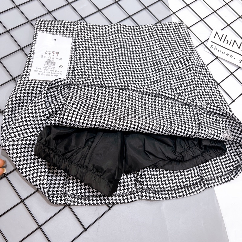 Chân váy kẻ ziczac dáng A thêu nhện CV578 - NhiNhi Shop