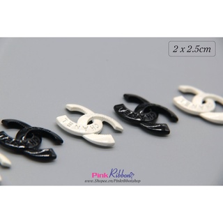 Charm chữ X đen-trắng dùng trang trí may mặc, phụ kiện thời trang, phụ liệu may mặc, phụ kiện tóc, DIY, handmade