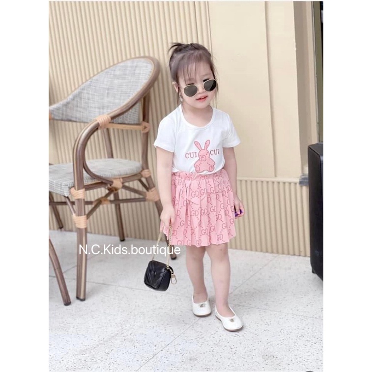 Bộ đồ bé gái mùa hè cộc tay loại đẹp - bộ quần áo bé gái 10kg đến 22kg chất cotton, họa tiết dễ thương cho bé đi chơi.