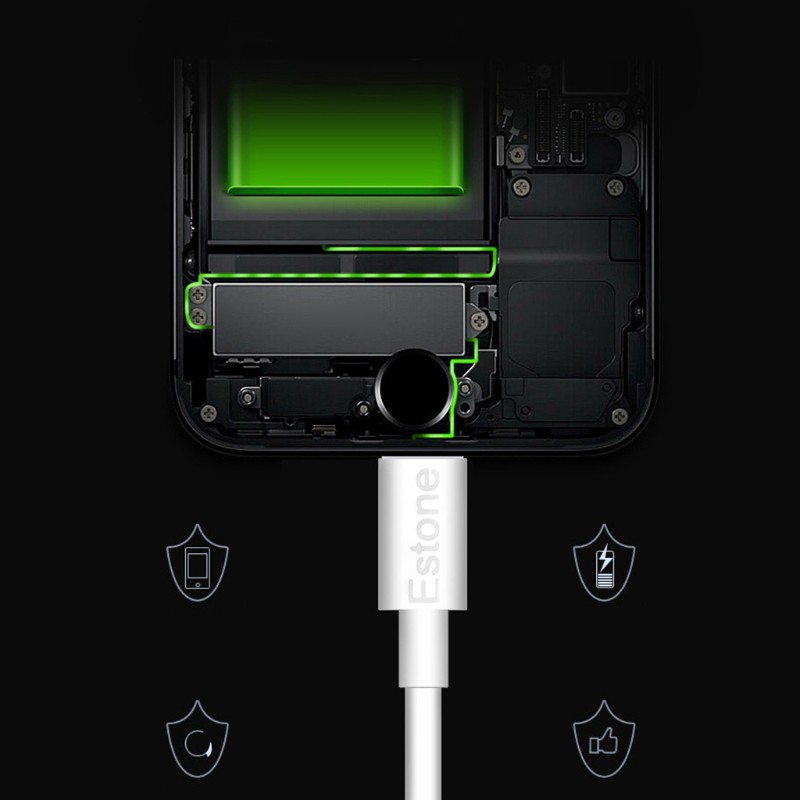 Dây cáp sạc Estone chuyển đổi cổng lightning sang USB dành cho iPhone X 5s 6 6s 7 8 Plus iPad iPod