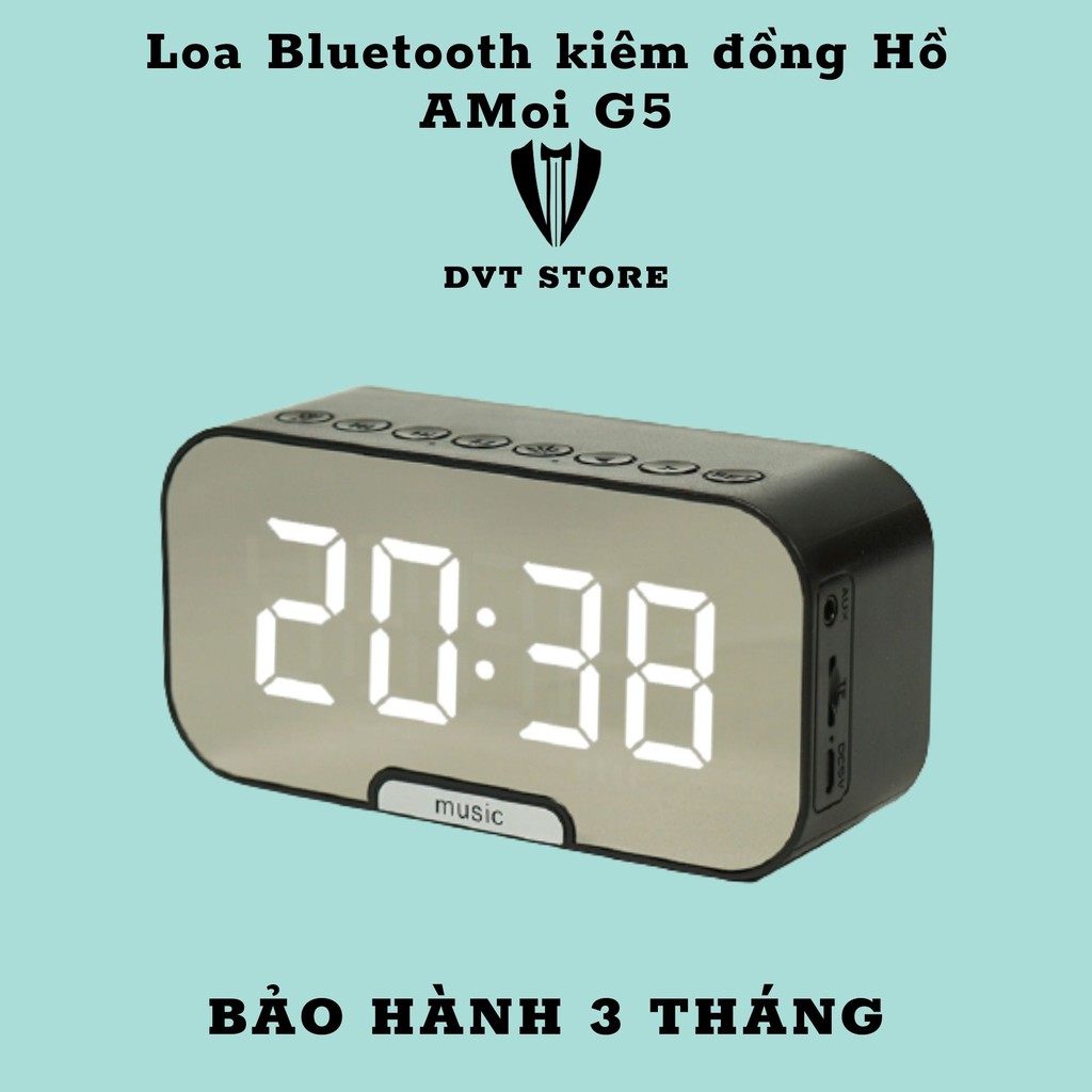 LOA BLUETOOTH KIÊM ĐỒNG HỒ THÔNG MINH AMOI - BÁO THỨC - XEM GIỜ - NGHE NHẠC