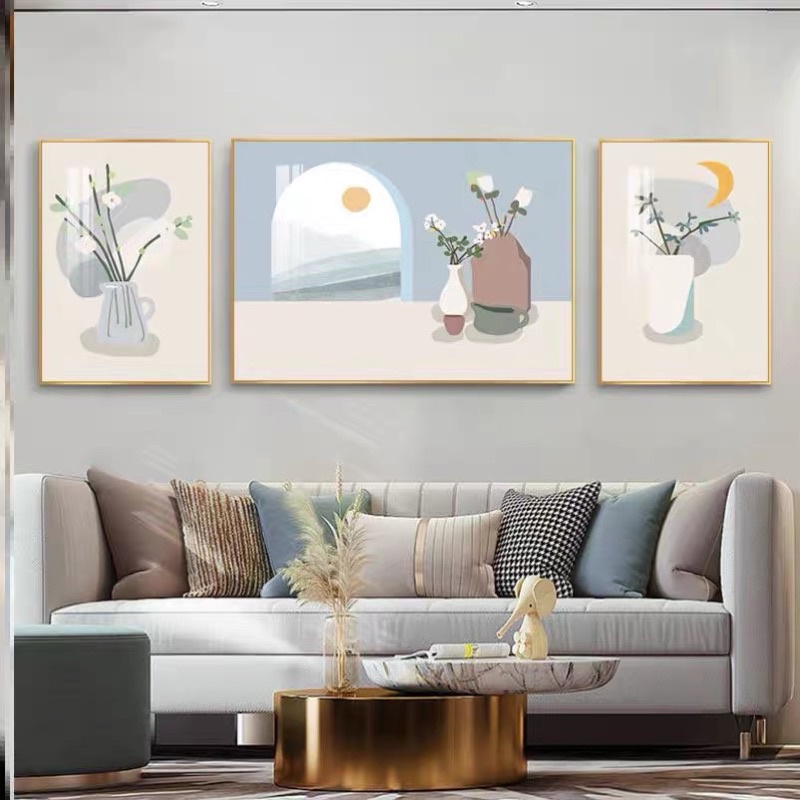 T2 Tranh Treo Tường  vintage gam nâu Decor chụp ảnh cửa hàng thời trang Phòng Khách Trang Trí Tiệm Tóc Cô Gái Nghệ Thuật