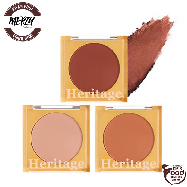 Phấn Má Hồng Dạng Nén Kiềm Dầu, Lâu Trôi Merzy The Heritage Blusher