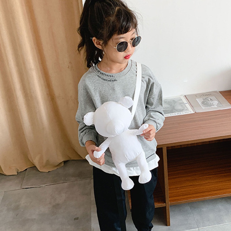 Túi Đeo Chéo Hình Gấu Nhỏ Phong Cách Vintage Thời Trang Mùa Hè