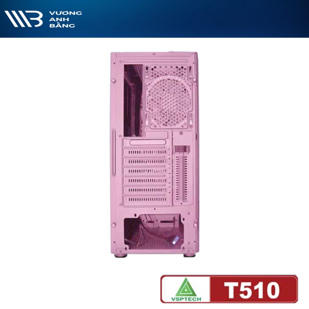 Thùng máy/ Vỏ Case VSP Gaming T510 Pink (No Fan)