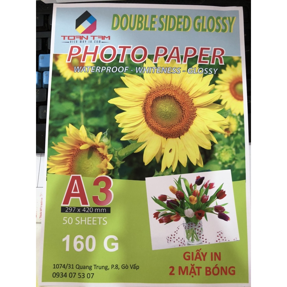 Giấy In Ảnh A3 2 Mặt Bóng 160G