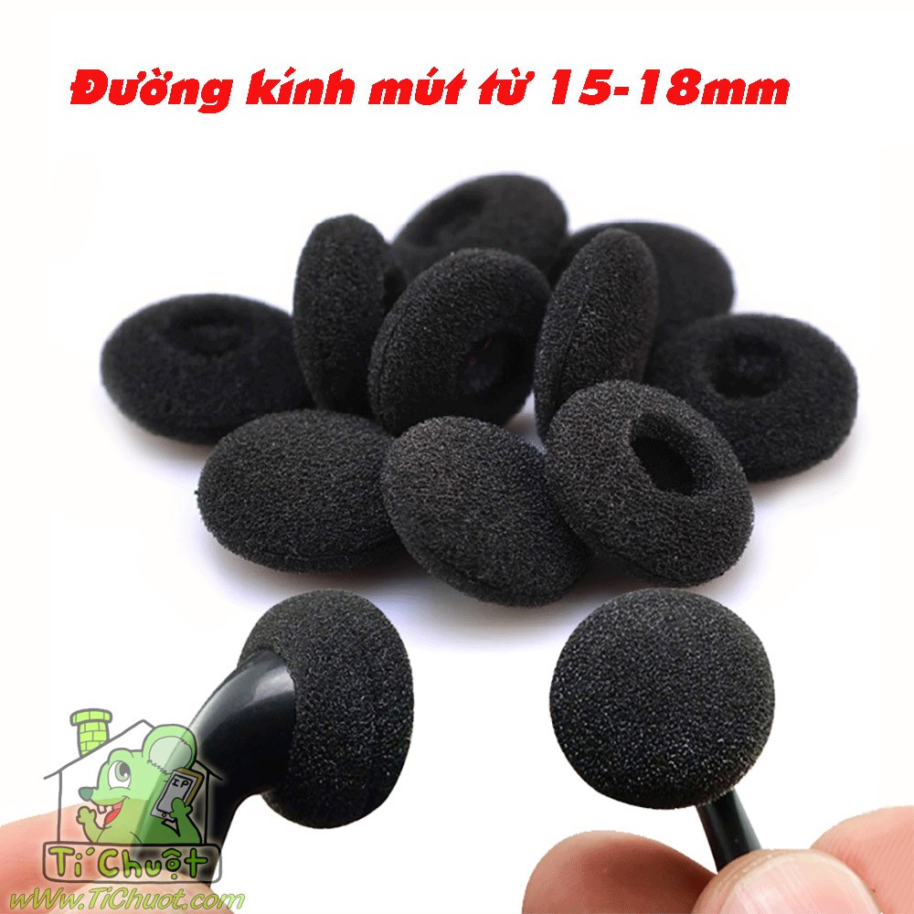 [1 Cặp] Mút bông lọc âm bọc tai nghe earbuds (mút nhỏ) Giúp Êm Tai &amp; Tăng Âm Bass