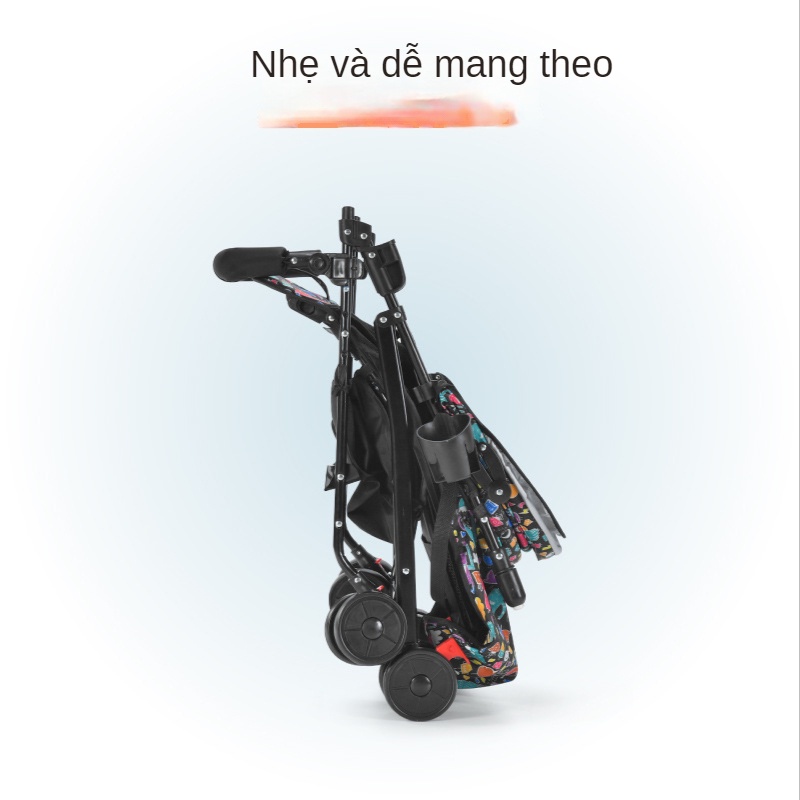 Xe đẩy em bé gấp gọn Xe đẩy 1 chiều cao cấp aluminium siêu bền và nhẹ gấp gọn cho bé từ sơ sinh Có thể ngồi hoặc nằm