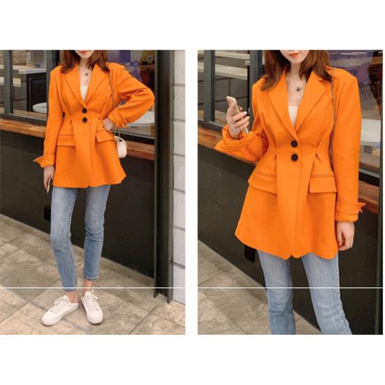 (Hàng Đẹp)Ảnh thật 6 hình cuối-HC114.Áo blazer thu đông nhún eo sành điệu kiểu mới | BigBuy360 - bigbuy360.vn