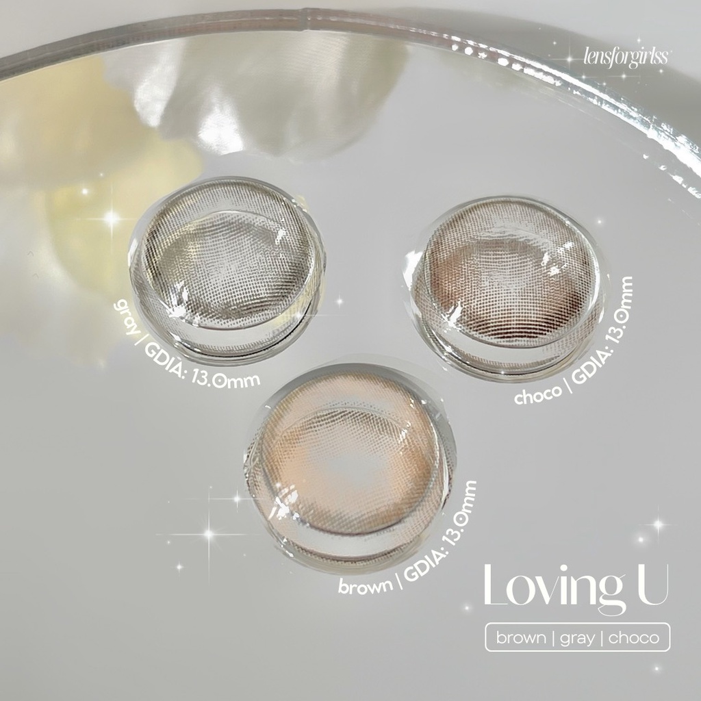 Kính áp tròng xám thuần tự nhiên LOVING U GRAY chính hãng OLENS | Hsd 3-6 tháng | Lens cận
