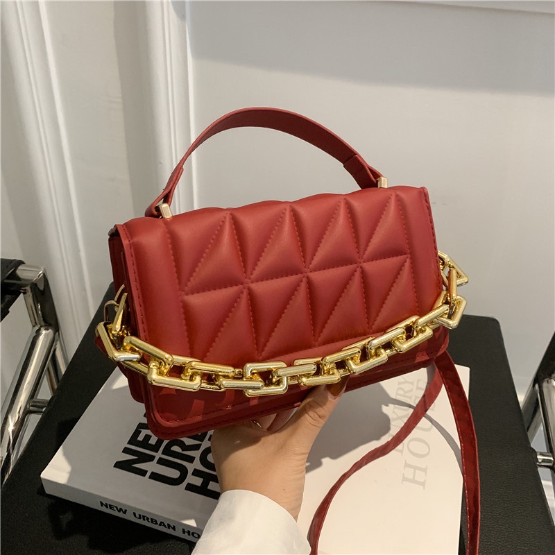 Ielgy Túi Xách Đeo Vai Dáng Vuông Phong Cách Retro Cho Nữ