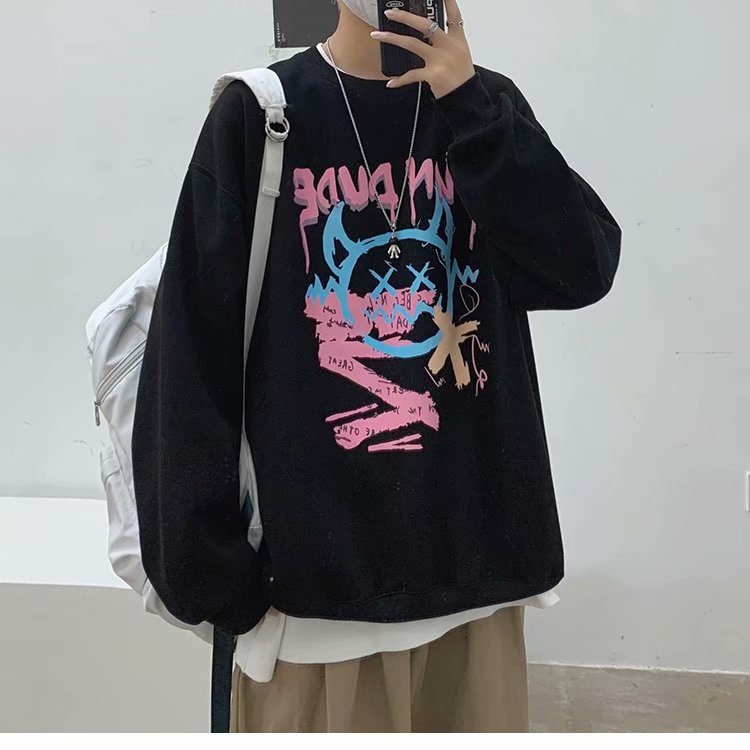 Áo tay dài dáng rộng thời trang phong cách hiphop Hàn Quốc cá tính năng động dành cho nam (M-5Xl)