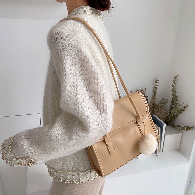 Túi Đeo Vai / Kẹp Nách Hình Vuông Cỡ Nhỏ Thiết Kế Đơn Giản Phong Cách Retro Thời Trang Cho Nữ